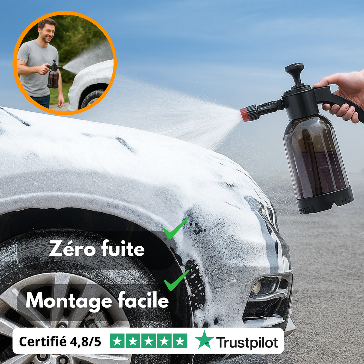 Schuimspuit voor autowas 2L