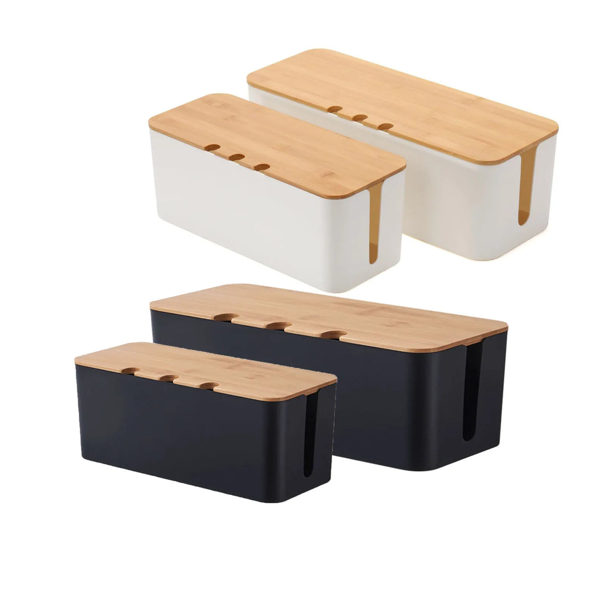 Kabelbeheerbox voor Bureau, Kabelorganizer met Deksel
