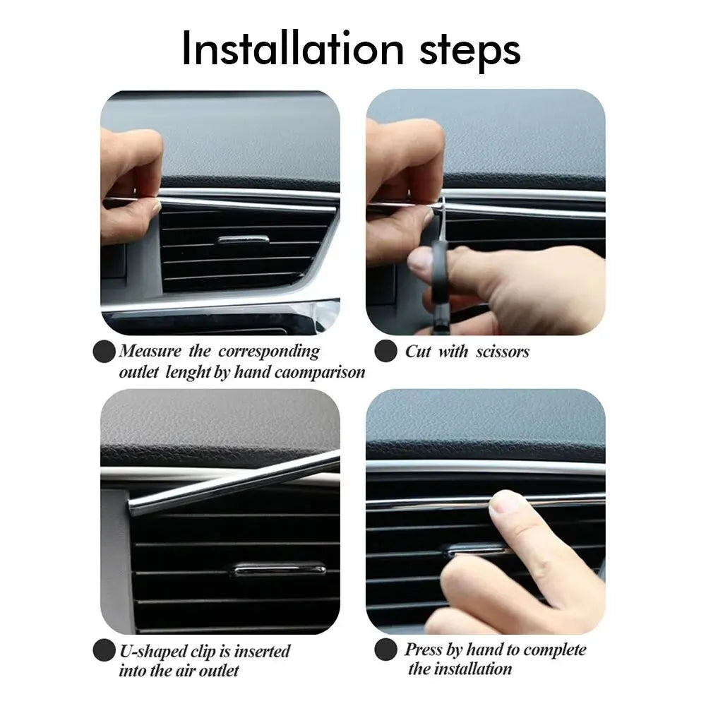 Decoratieve Sierstrips voor Auto Airco Ventilatierooster, Set van 10