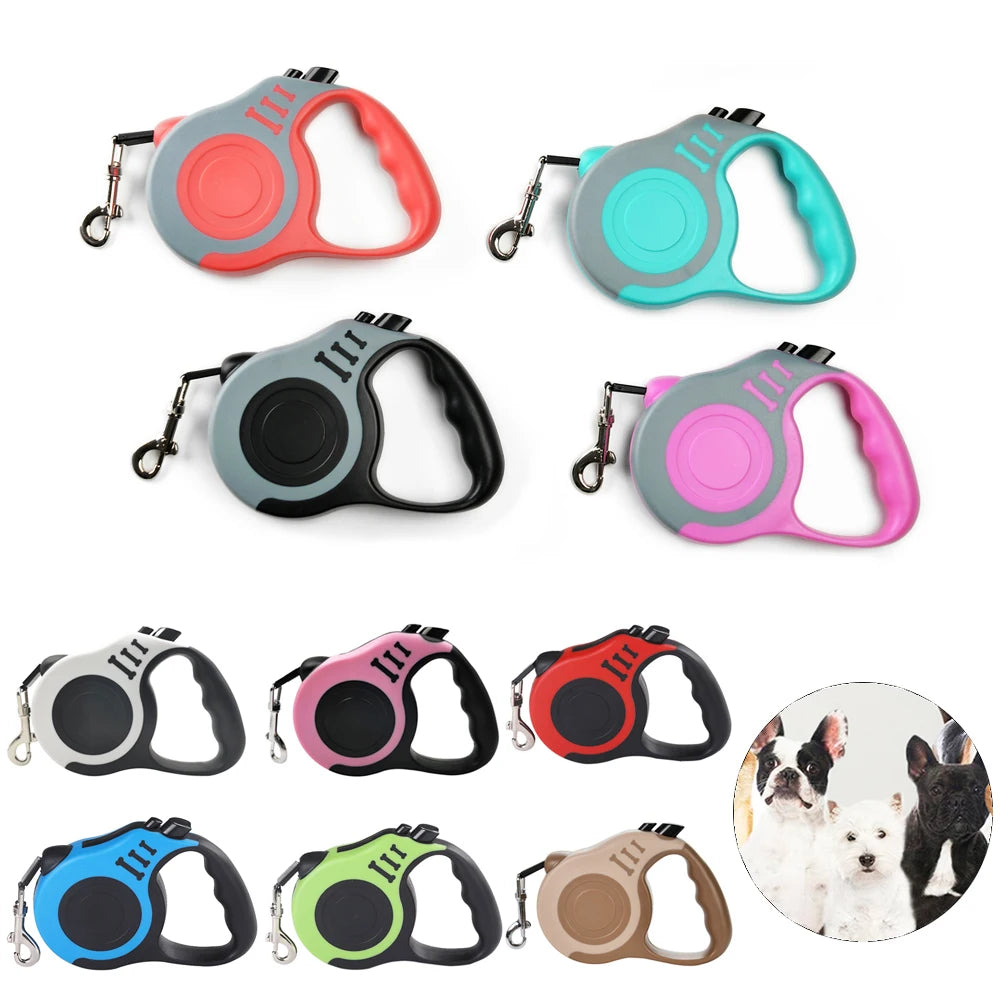 Intrekbare Hondenriem 3m, Sterke Nylon Automatische Riem voor Kleine en Middelgrote Honden