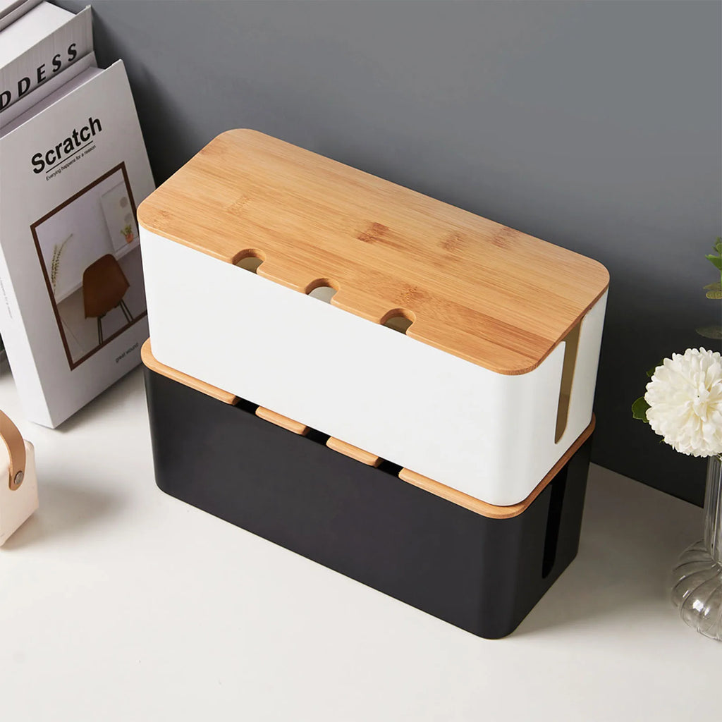 Kabelbeheerbox voor Bureau, Kabelorganizer met Deksel