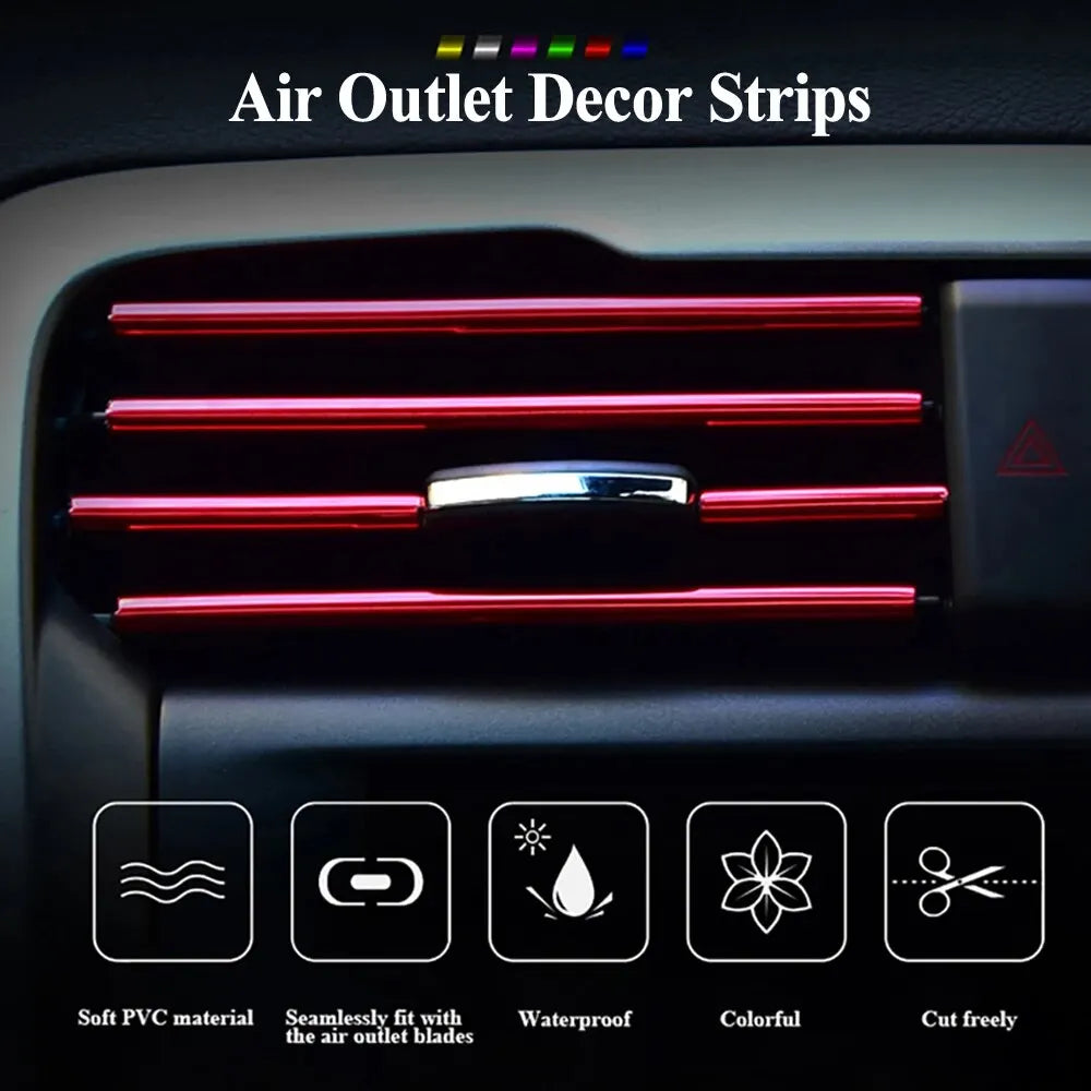 Decoratieve Sierstrips voor Auto Airco Ventilatierooster, Set van 10