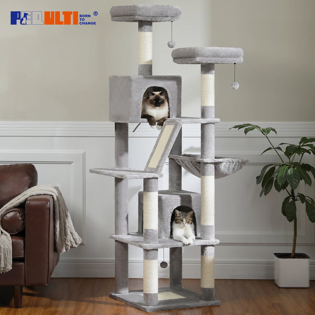 Grote kattenboom met krabpalen, 180 cm