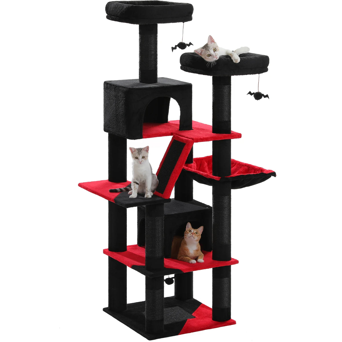 Grote kattenboom met krabpalen, 180 cm