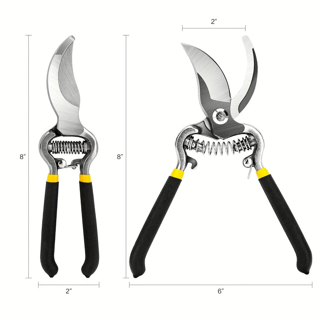 Snoeischaar Roestvrij Staal, Gebogen Mes, 8 Inch Tuinschaar