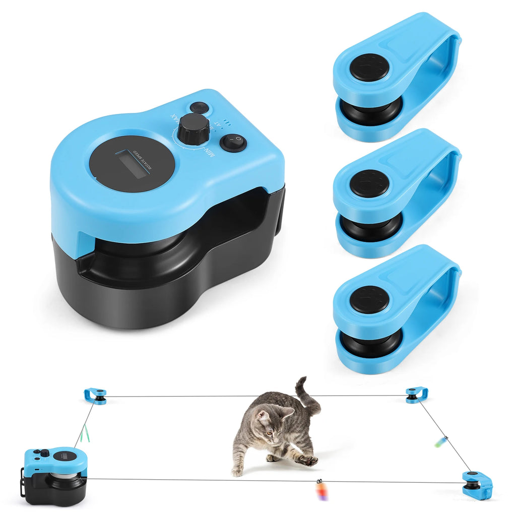 Interactief Kattenspeelgoed met Achtervolgingsbanen en Automatische Balwerper