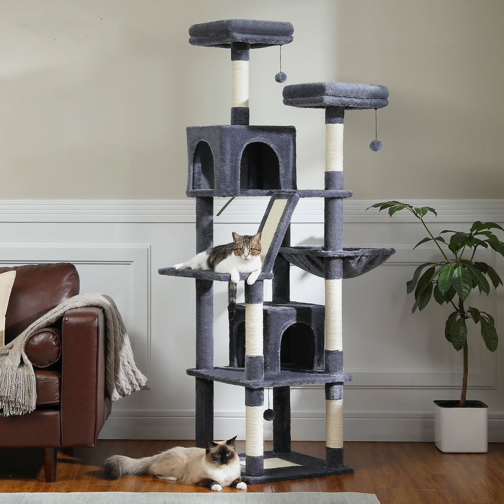 Grote kattenboom met krabpalen, 180 cm