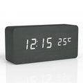 Houten Digitale Wekker met Temperatuurweergave, LED-display voor Bureau